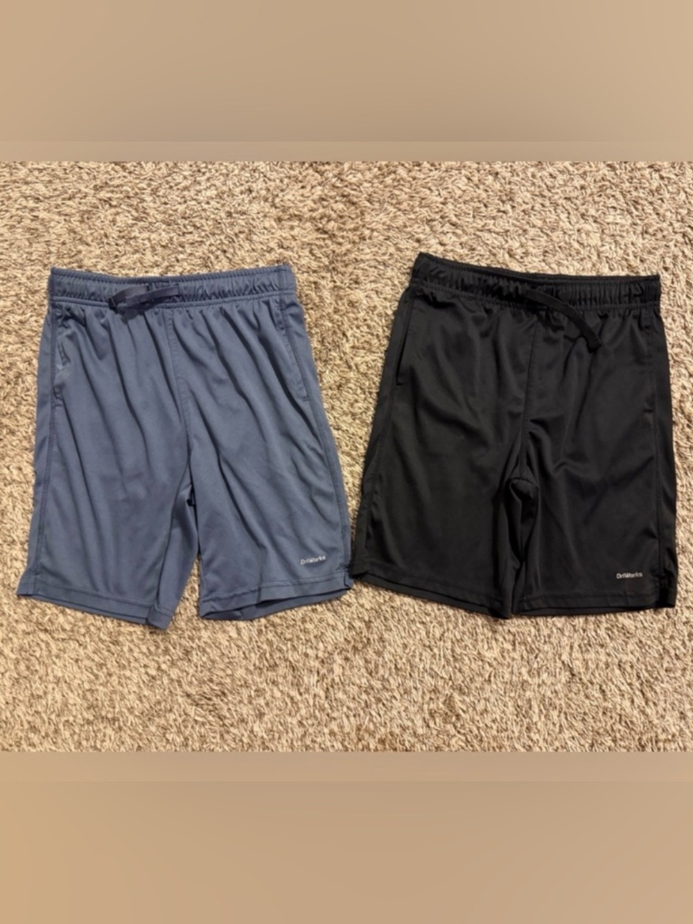 Athletic Works Kids' Black and Gray Shorts